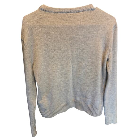 H&M Divided Penguin Ugly Christmas Sweater XS Womens Gray Holiday Party Pullover - Picture 5 of 5